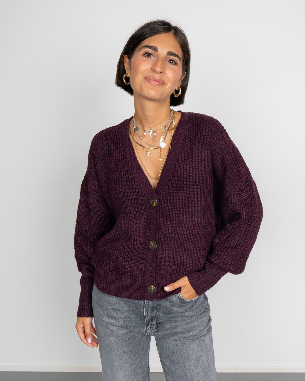 CARDIGAN LEA VINO