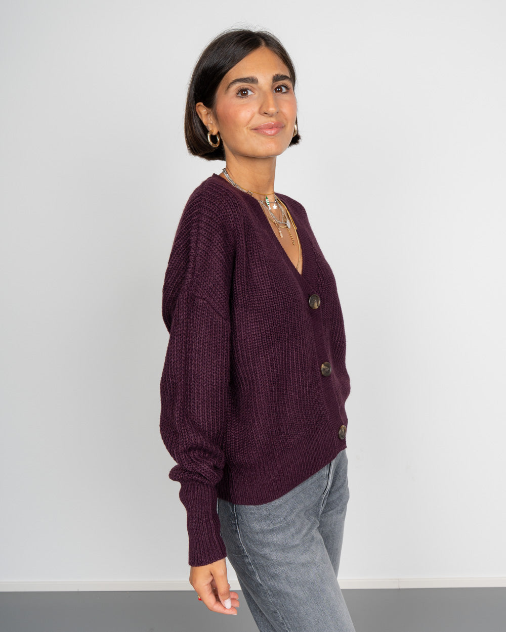 CARDIGAN LEA VINO