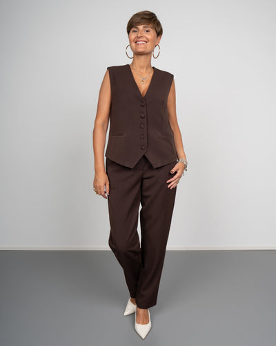 GILET SELMA CIOCCOLATO
