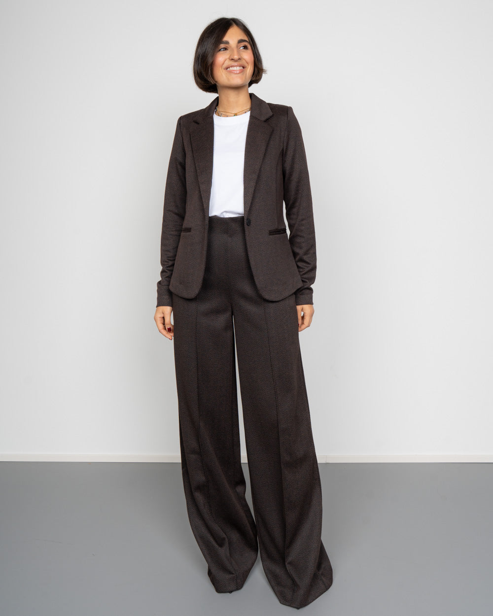 PANTALONE KATE J NERO/MARRONE