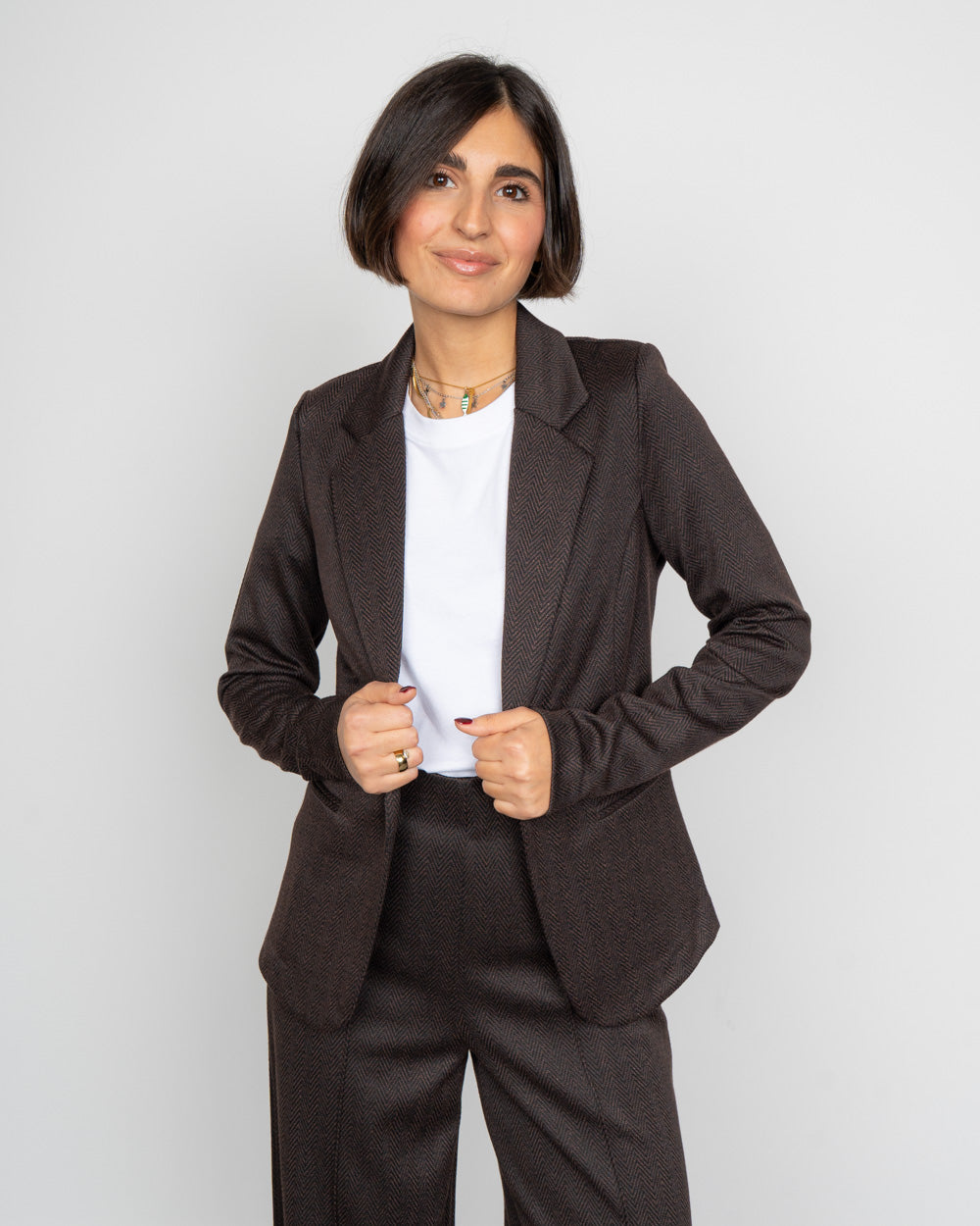 GIACCA KATE NERO/MARRONE