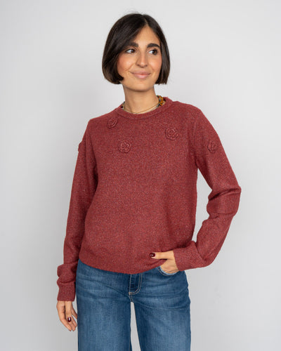 MAGLIONE ROSE BORDEAUX