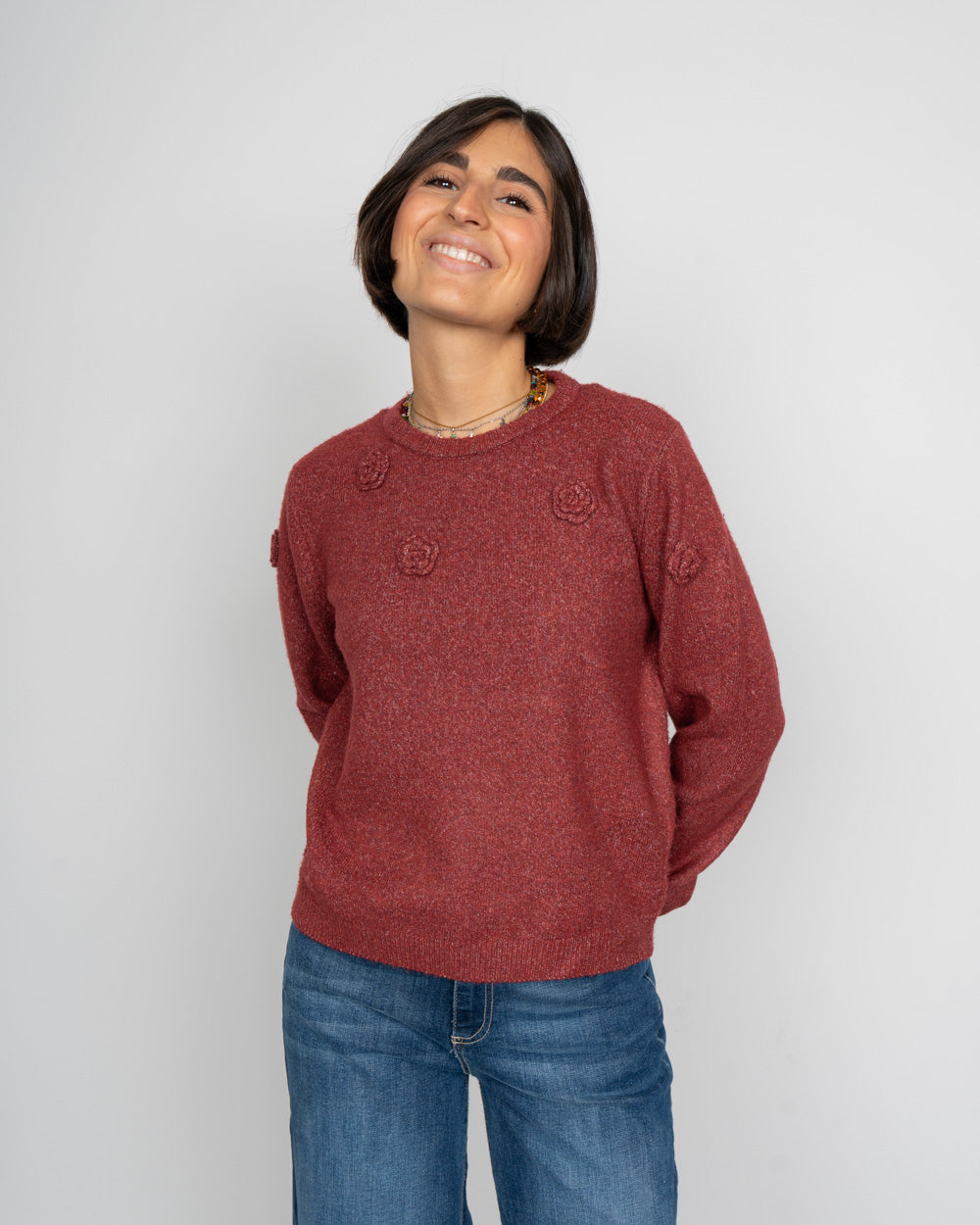 MAGLIONE ROSE BORDEAUX