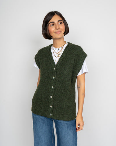 CARDIGAN BALABLUE VERDE MILITARE