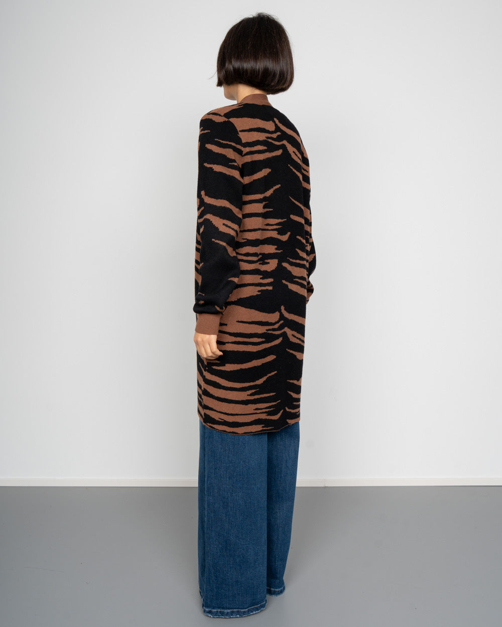 CARDIGAN NANCY NERO ZEBRATO