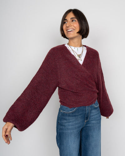 CARDIGAN KAMARA BORDEAUX