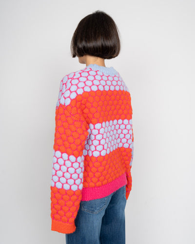 MAGLIONE JANEL ARANCIO/LAVANDA