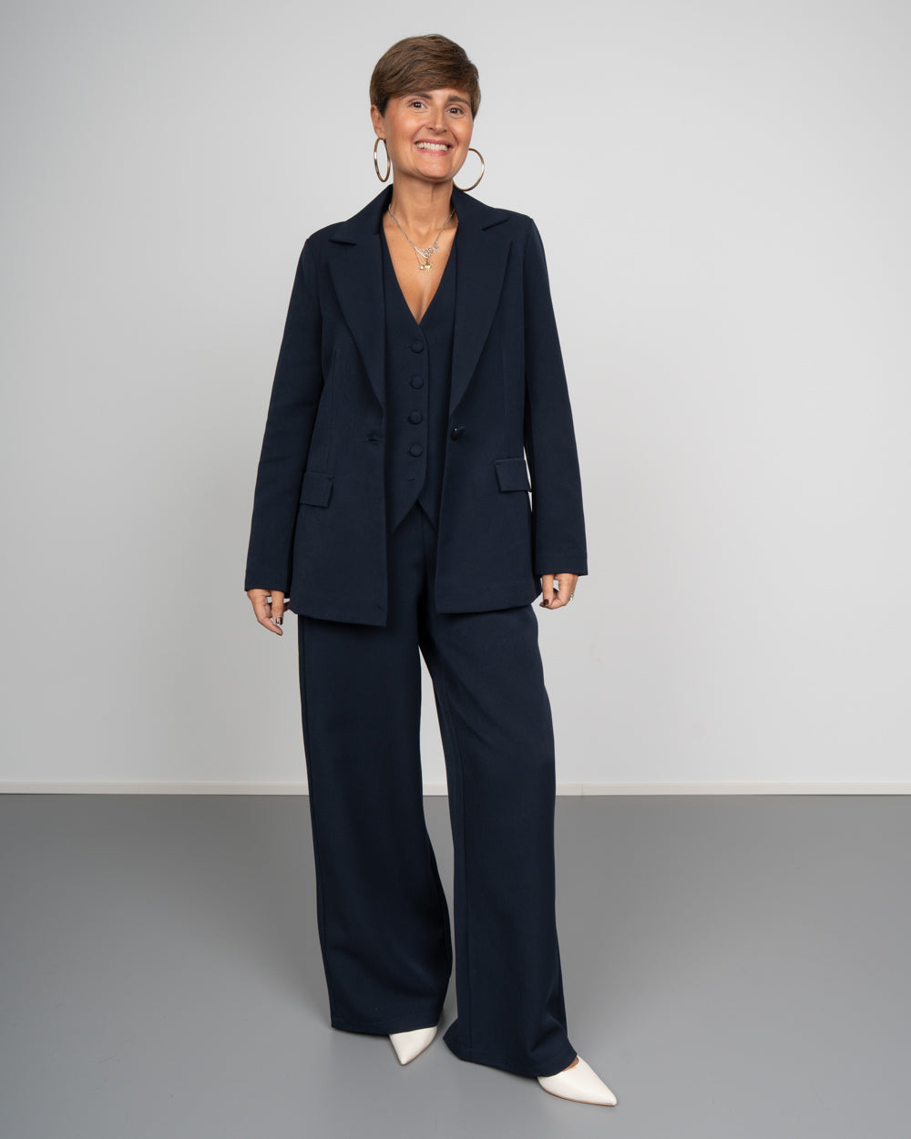TAILLEUR BOX PALAZZO BLU