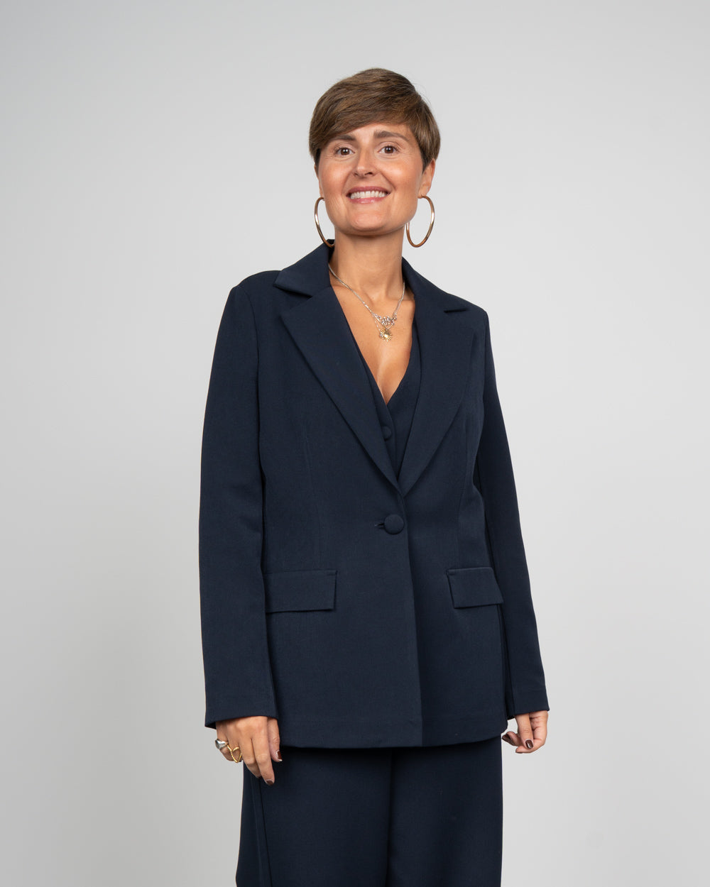 TAILLEUR BOX PALAZZO BLU