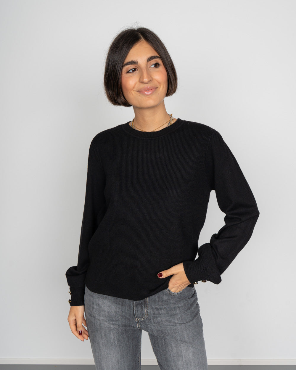 MAGLIONE HOLLYKARIS NERO