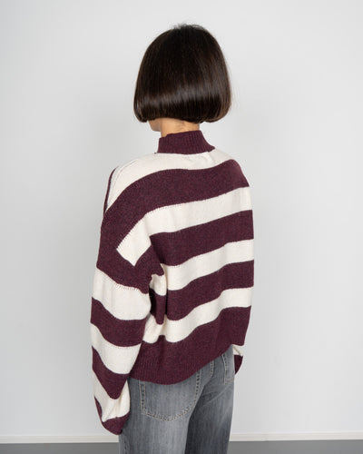 MAGLIONE INEZ BORDEAUX/PANNA