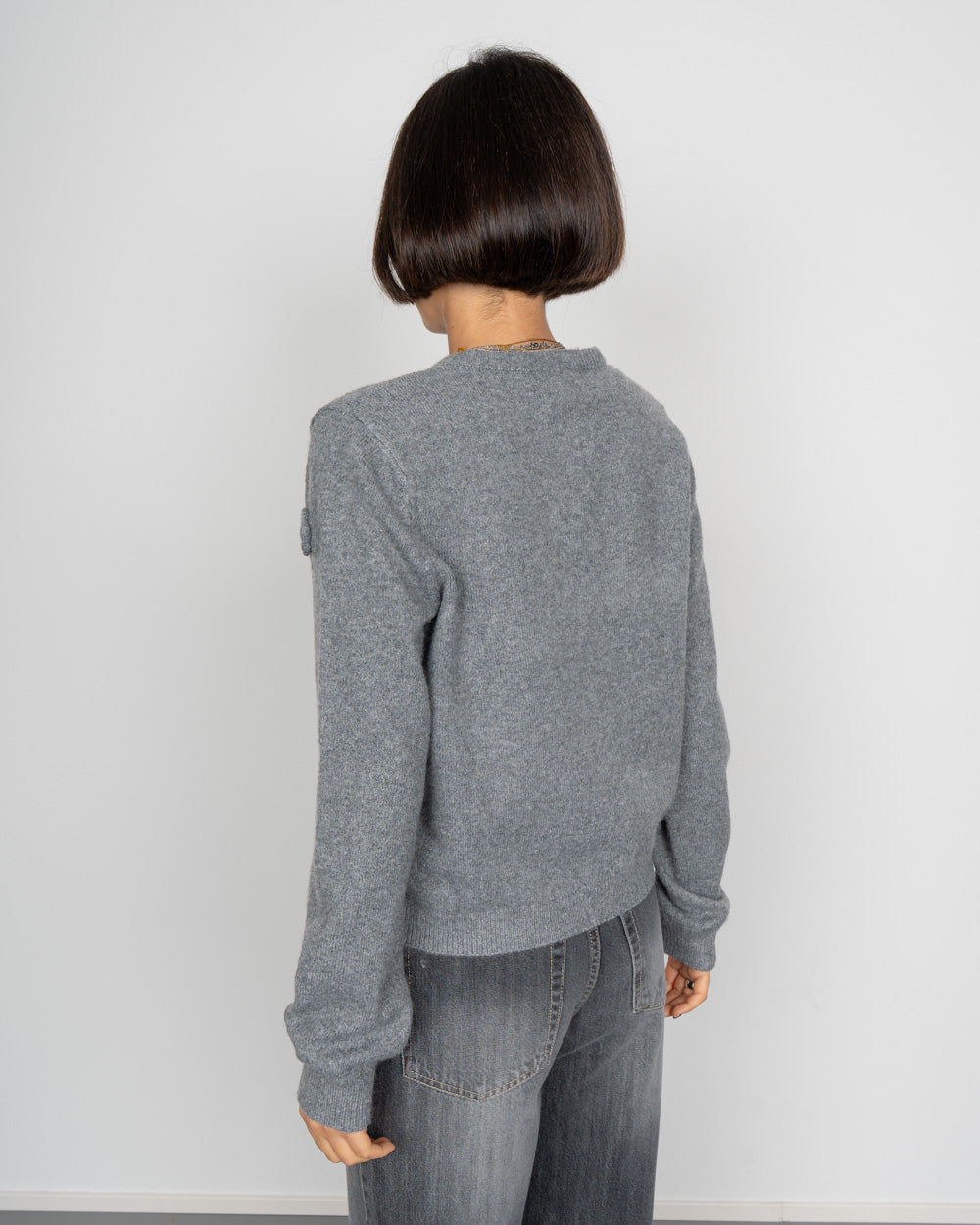 MAGLIONE ROSE GRIGIO MEDIO