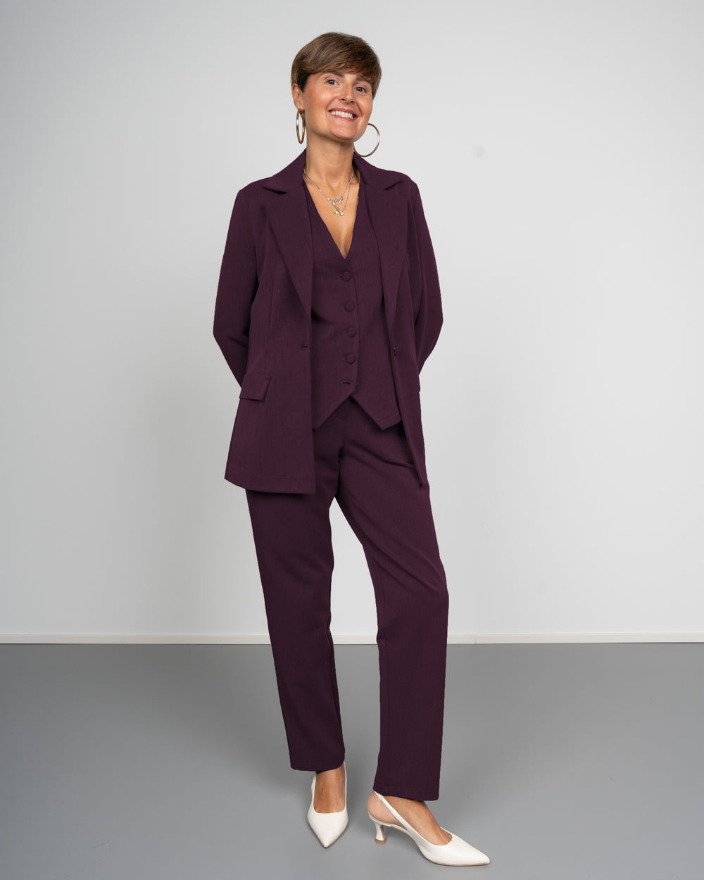 TAILLEUR BOX CAPRI BORDEAUX