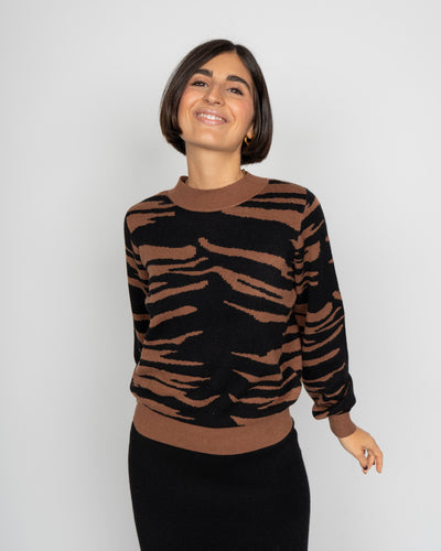 MAGLIONE NANCY NERO/MARRONE