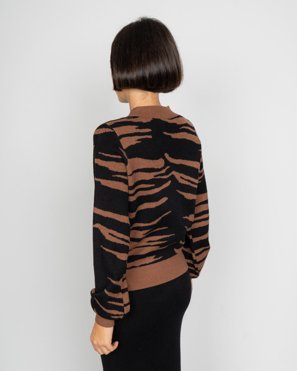 MAGLIONE NANCY NERO/MARRONE