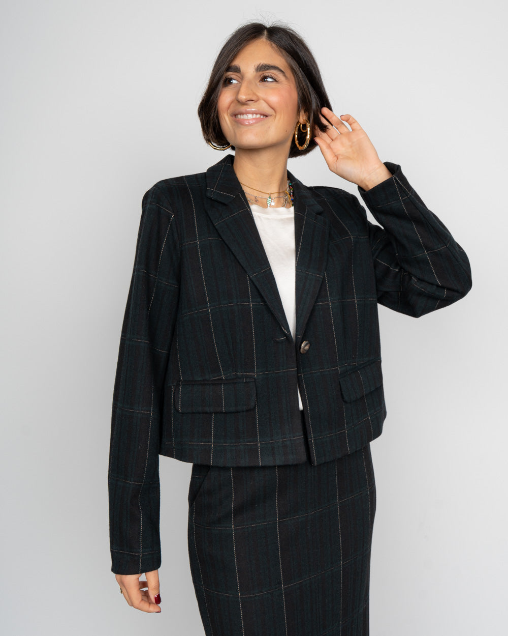 GIACCA KATE W NERO/VERDE