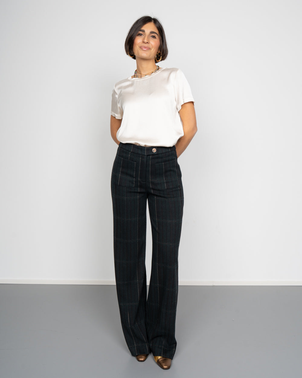 PANTALONE KATE W NERO/VERDE