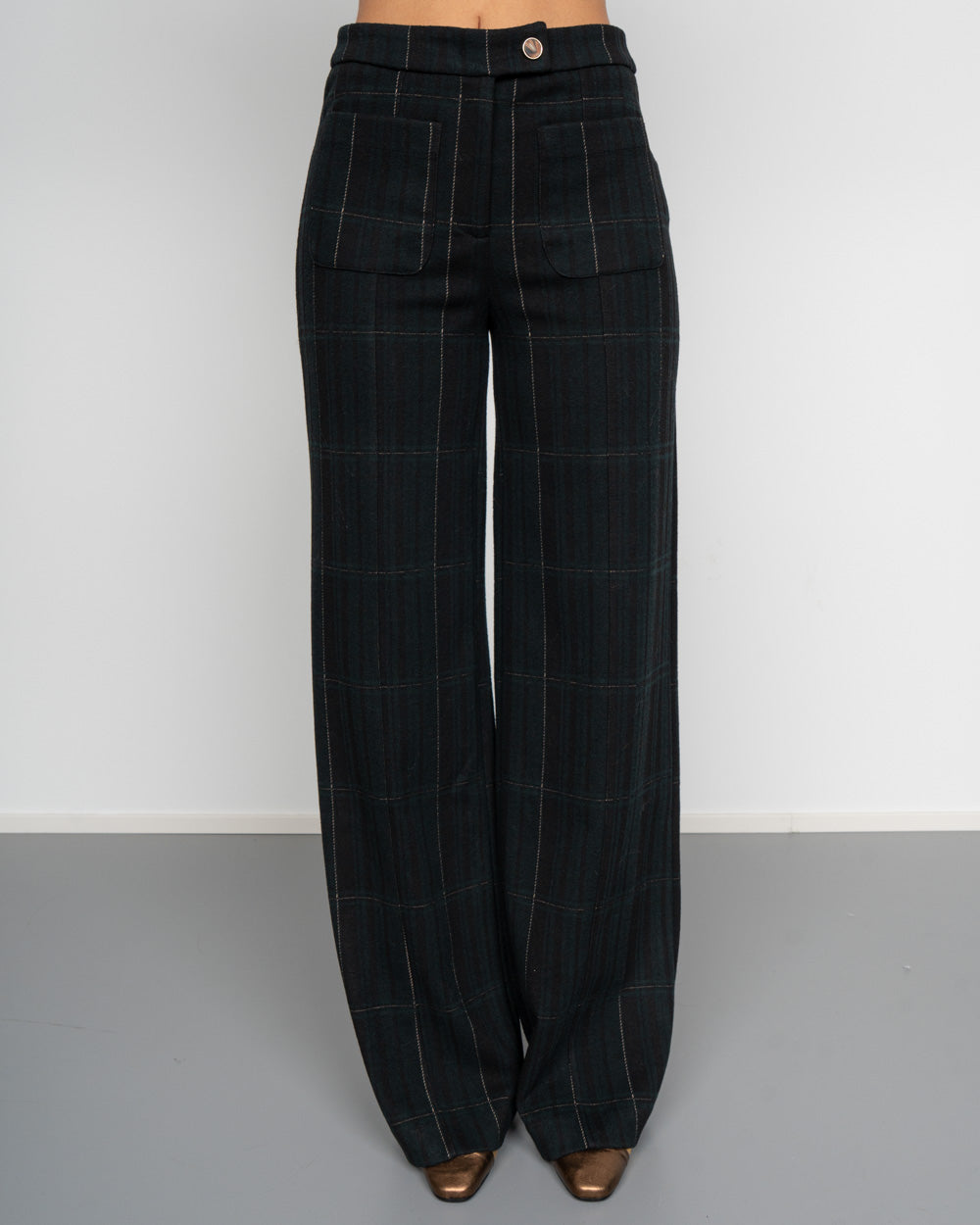 PANTALONE KATE W NERO/VERDE