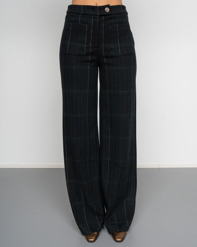 PANTALONE KATE W NERO/VERDE