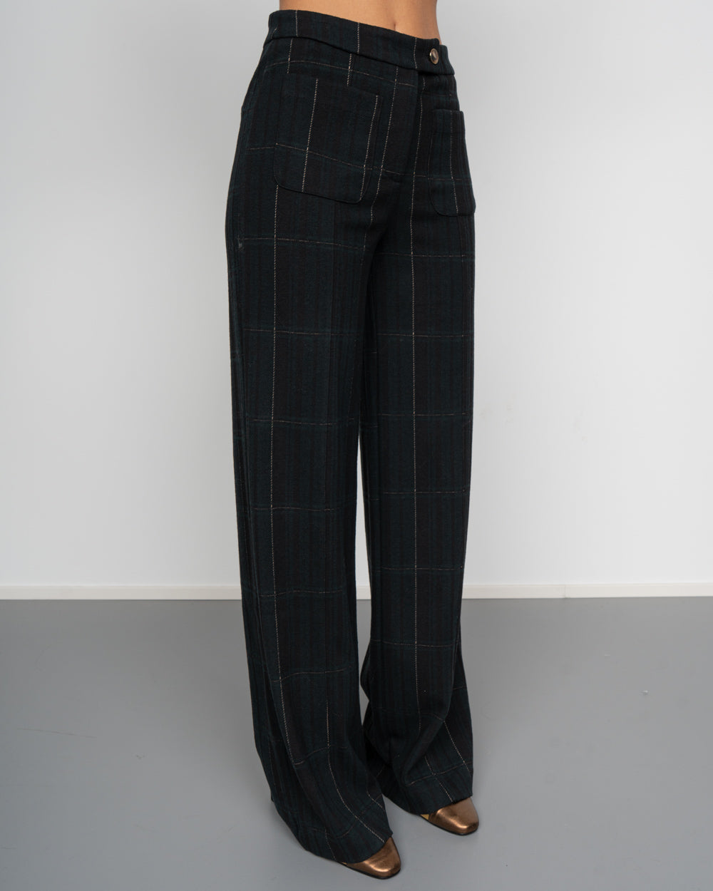 PANTALONE KATE W NERO/VERDE