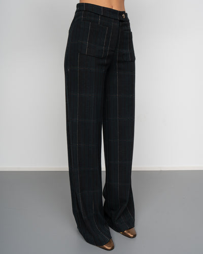 PANTALONE KATE W NERO/VERDE