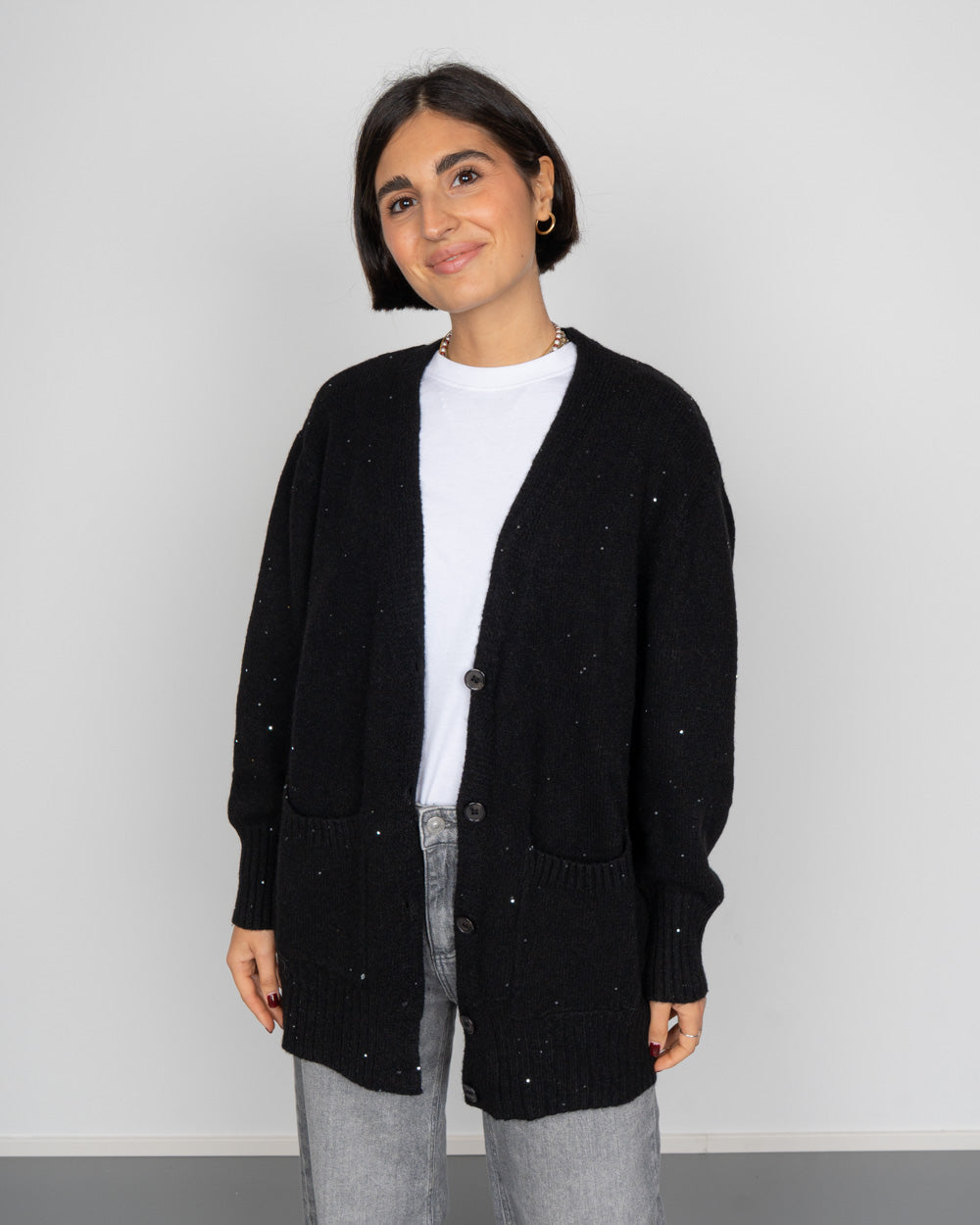 CARDIGAN FIAMMA NERO