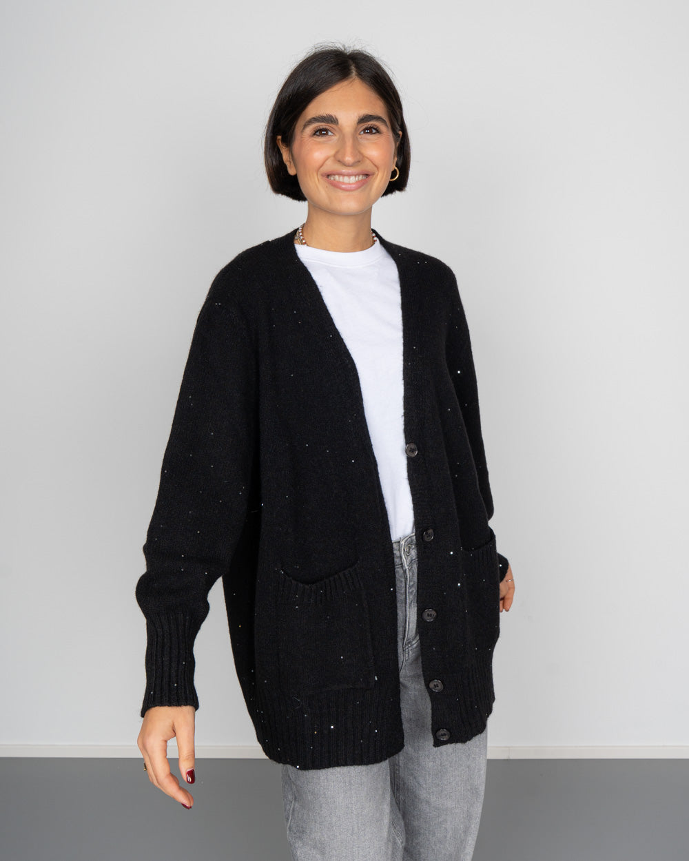 CARDIGAN FIAMMA NERO