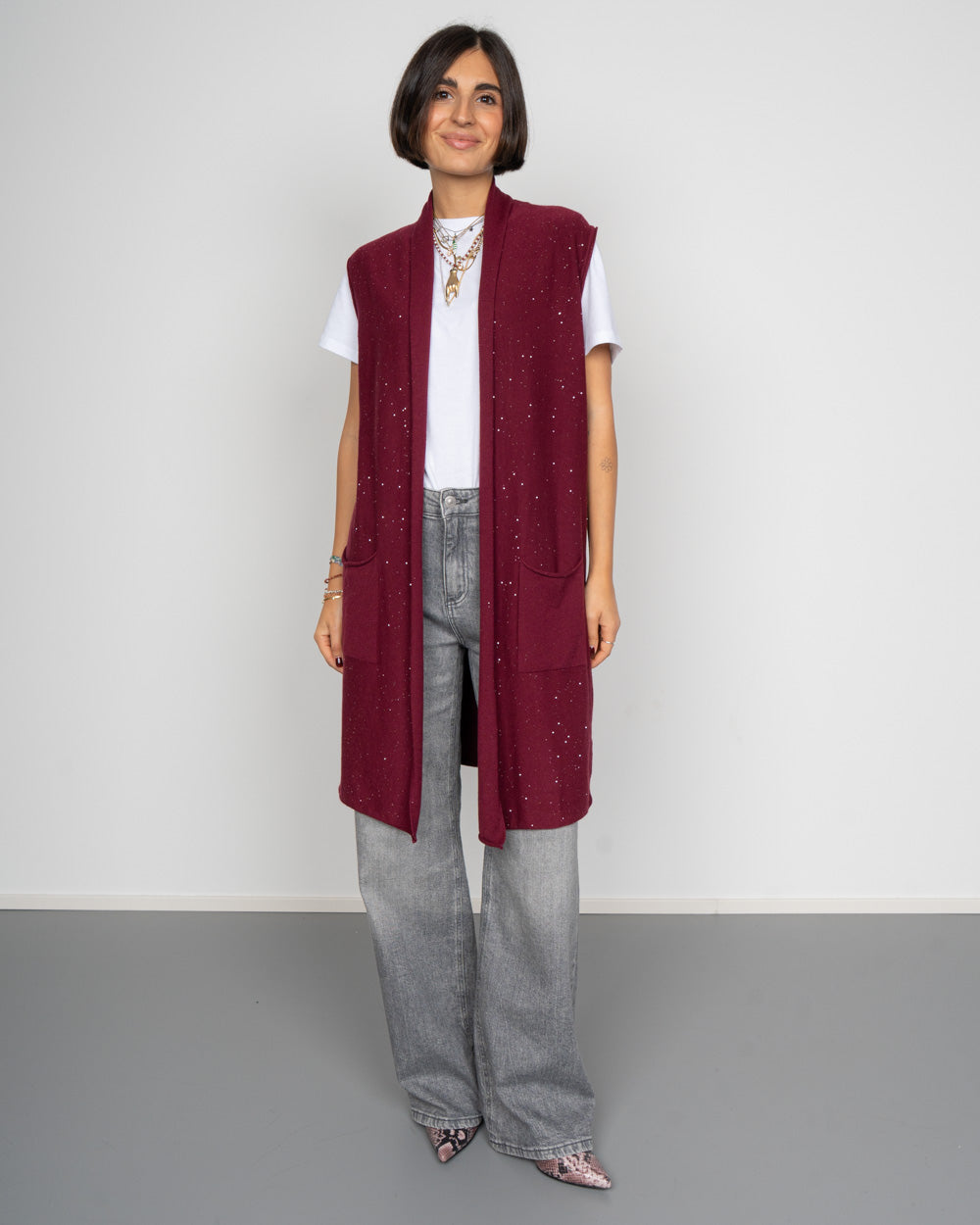 GILET FIORENZA BORDEAUX