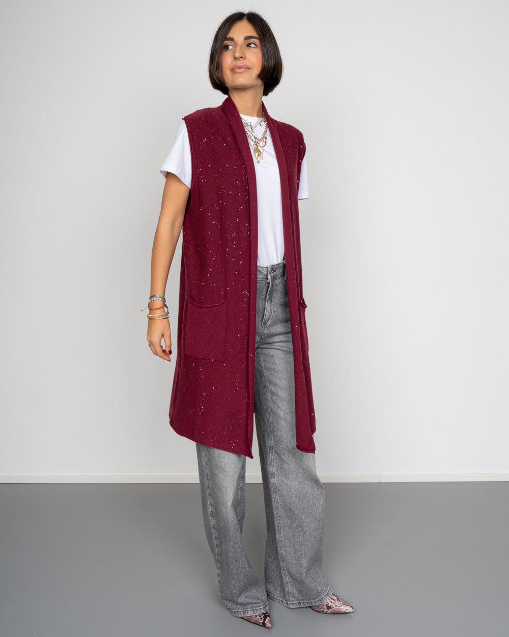 GILET FIORENZA BORDEAUX