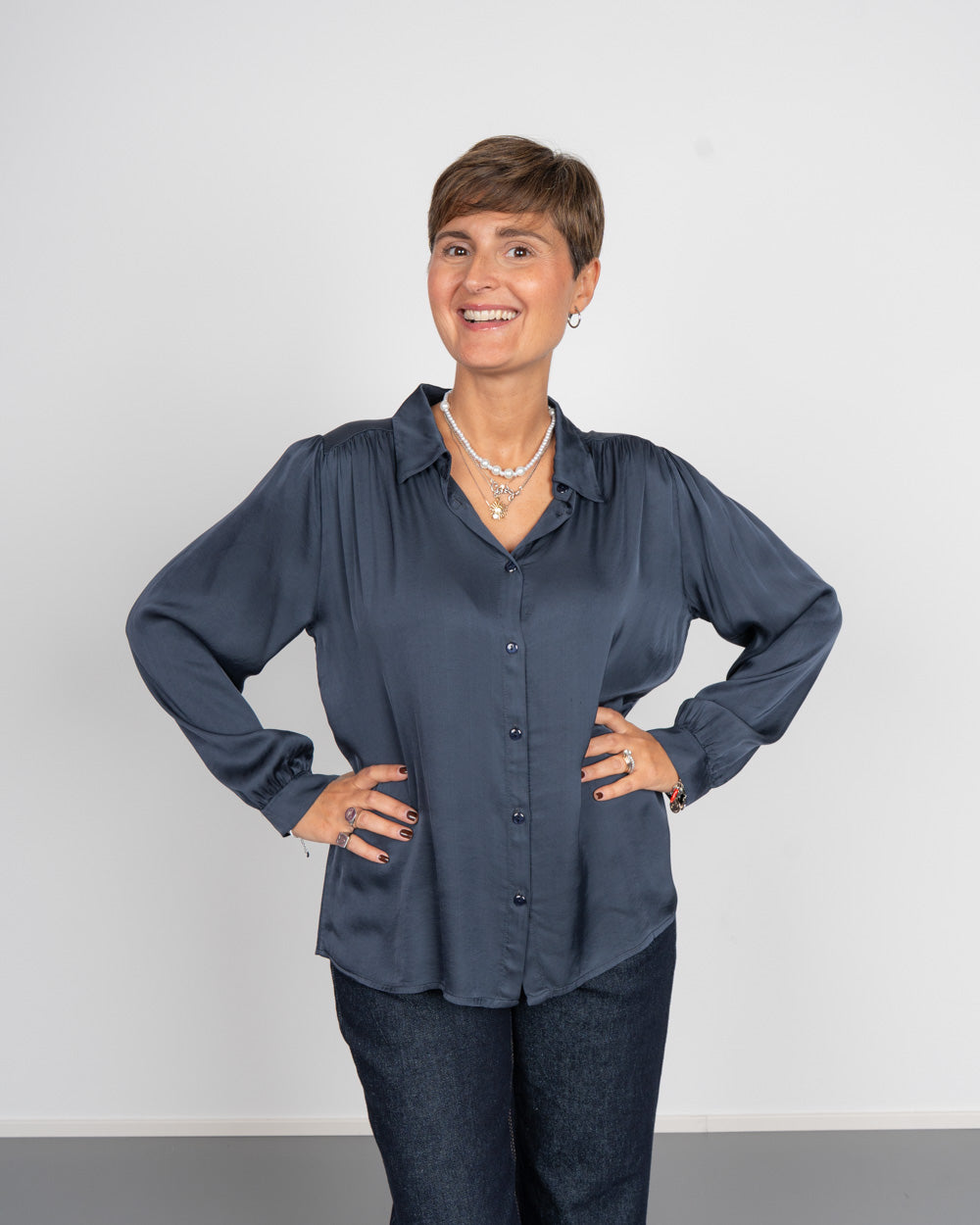 CAMICIA FOSCA BLU 2