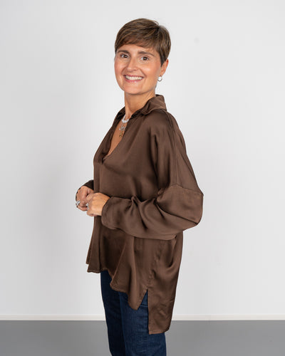 BLUSA BARBARA MARRONE