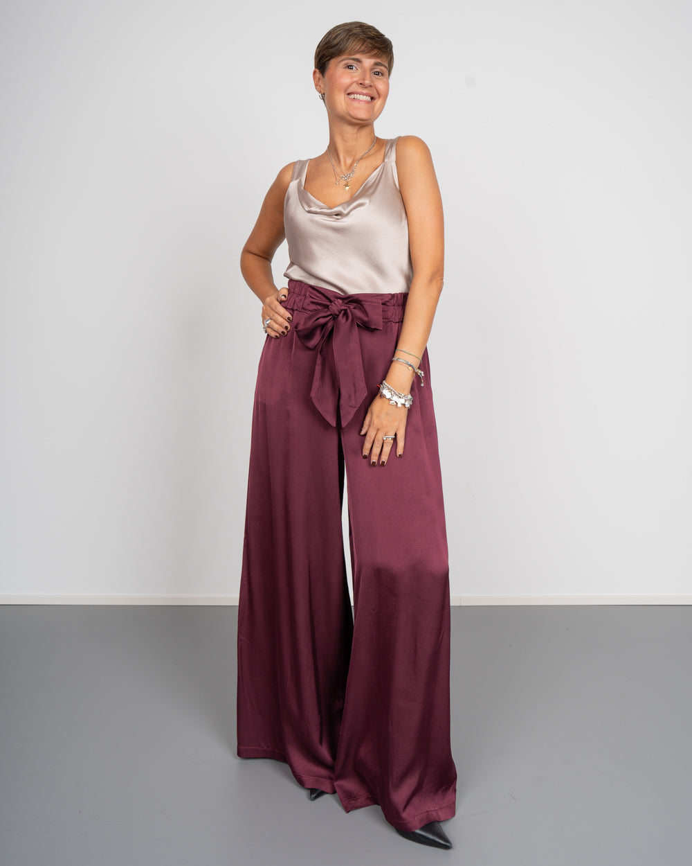 PANTALONE FERNANDA BORDEAUX 2