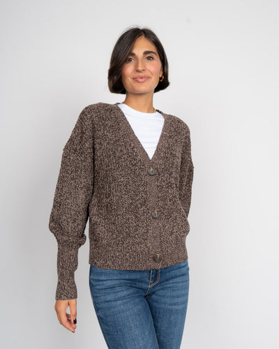 CARDIGAN LEA MARRONE