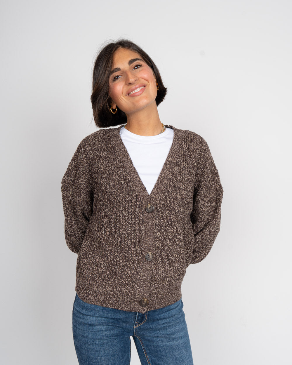 CARDIGAN LEA MARRONE