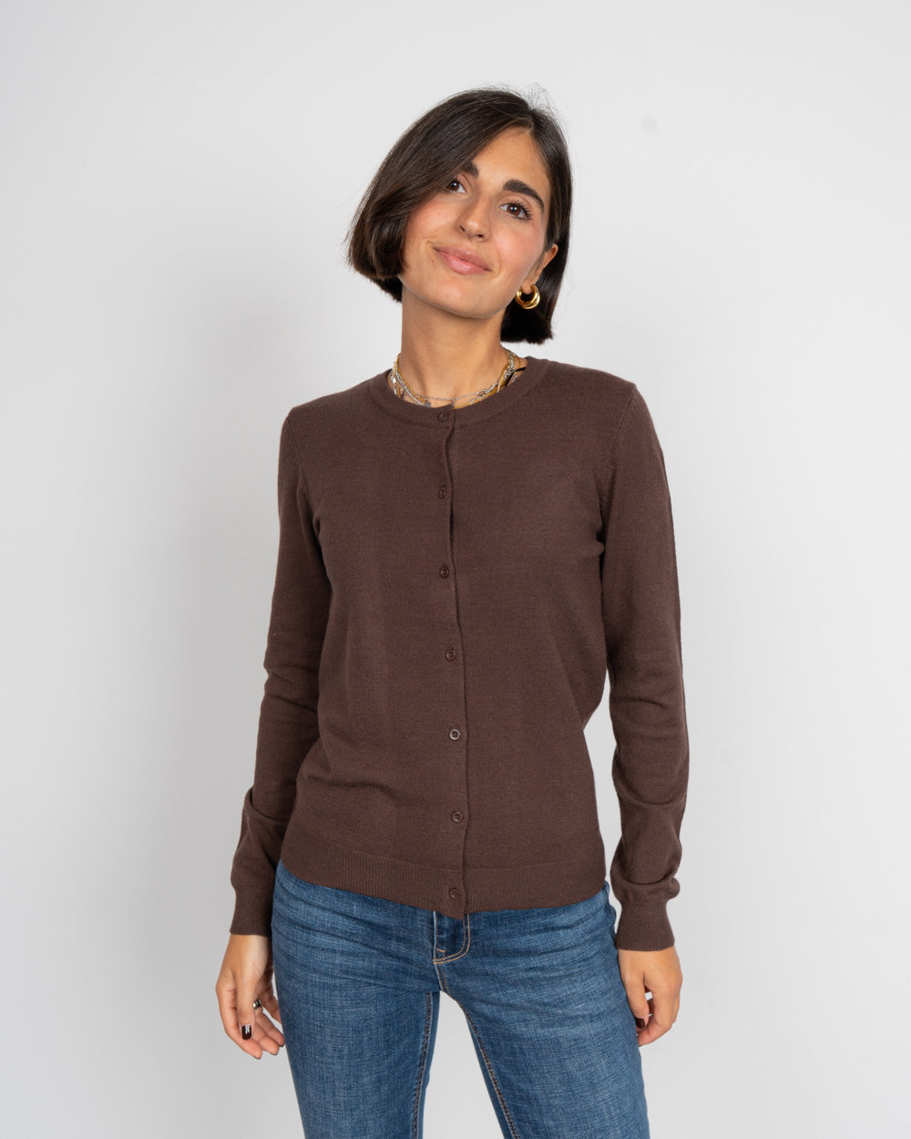 CARDIGAN NORA MARRONE