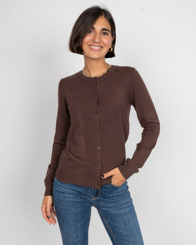 CARDIGAN NORA MARRONE