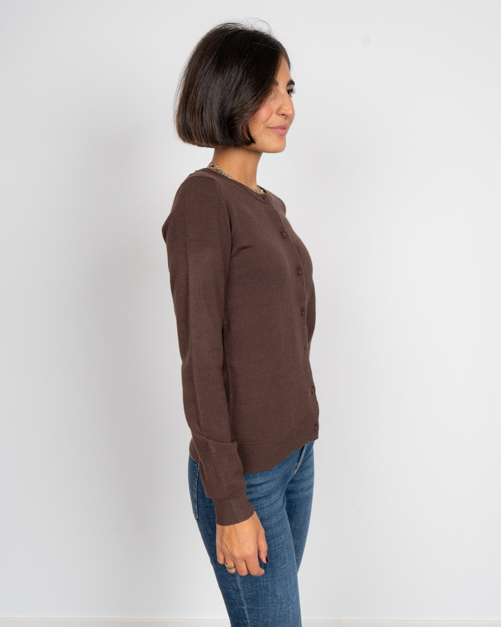 CARDIGAN NORA MARRONE
