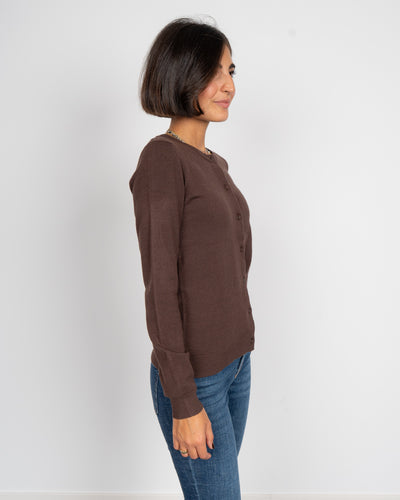 CARDIGAN NORA MARRONE
