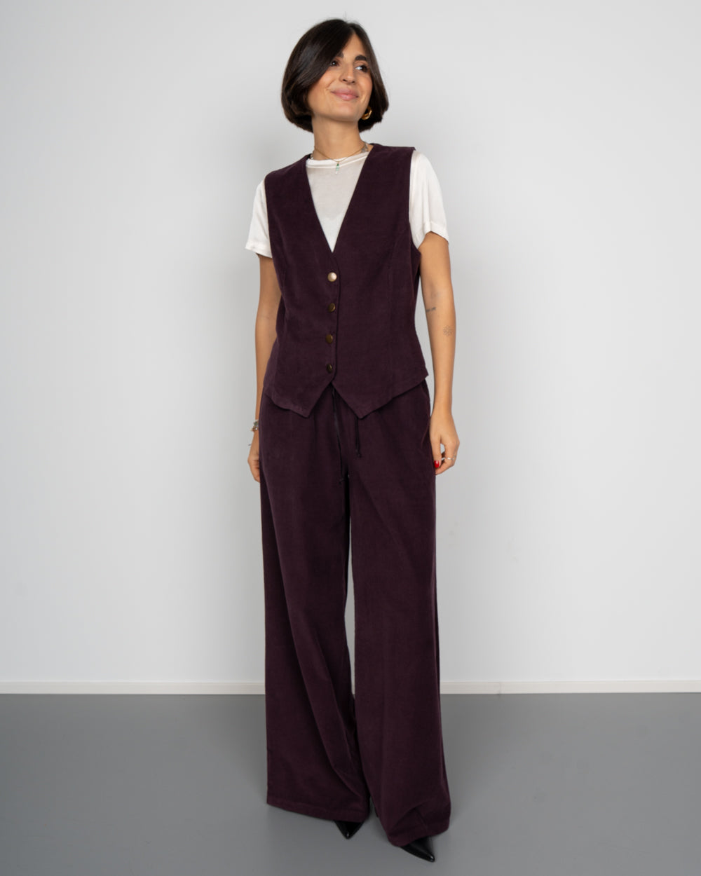 PANTALONE FILIPPA BORDEAUX