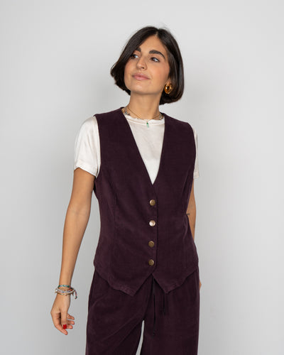 GILET FABIO BORDEAUX