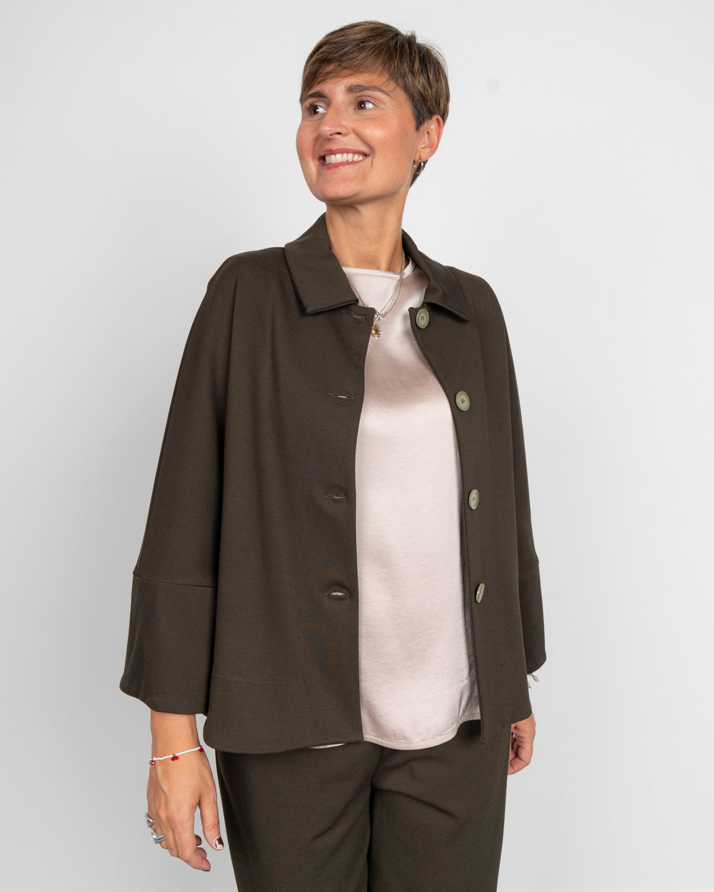 GIACCA ALESSIA VERDE MILITARE