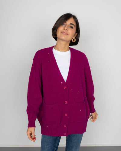 CARDIGAN FIAMMA CICLAMINO