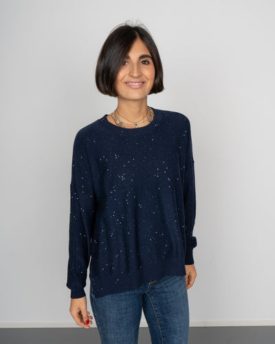 MAGLIONE FIORELLA BLU