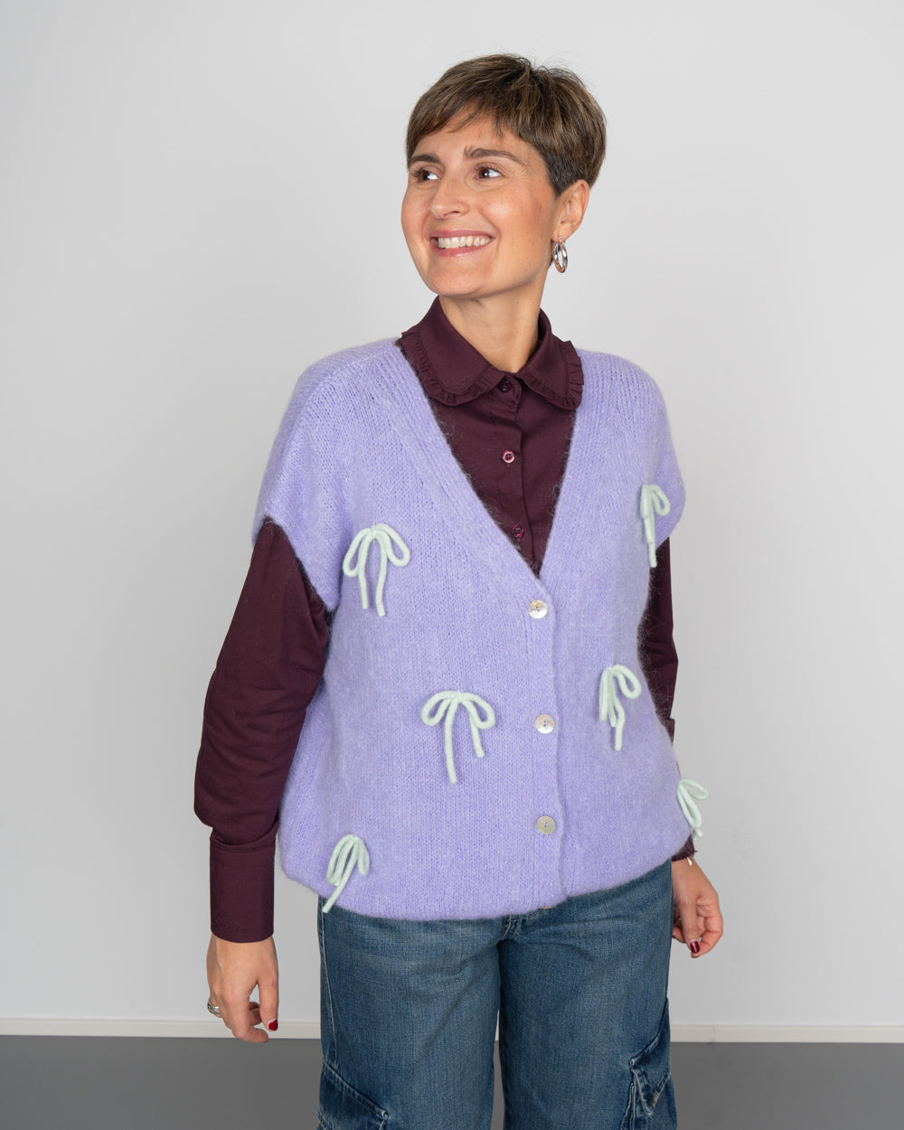 GILET RAFFAELLA LILLA