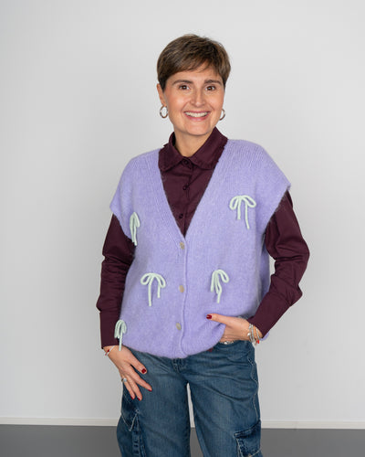 GILET RAFFAELLA LILLA