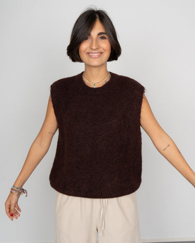 GILET ROMINA CIOCCOLATO