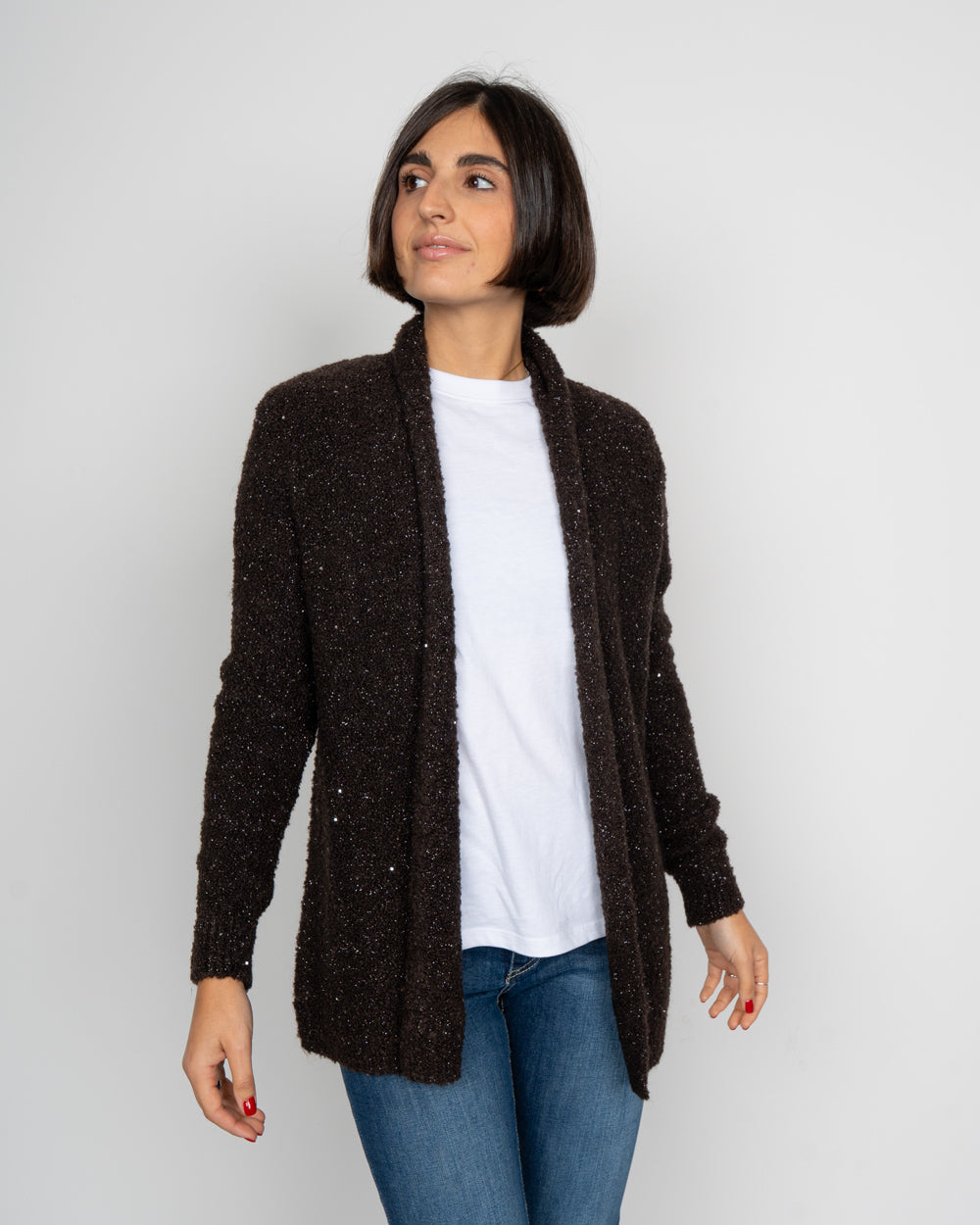 CARDIGAN FILIPPA CIOCCOLATO