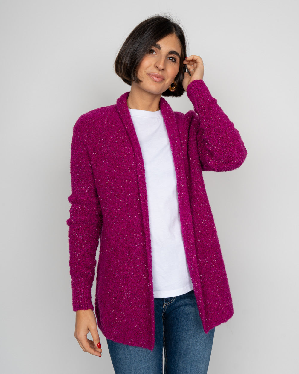 CARDIGAN FILIPPA CICLAMINO