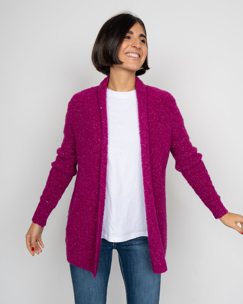 CARDIGAN FILIPPA CICLAMINO