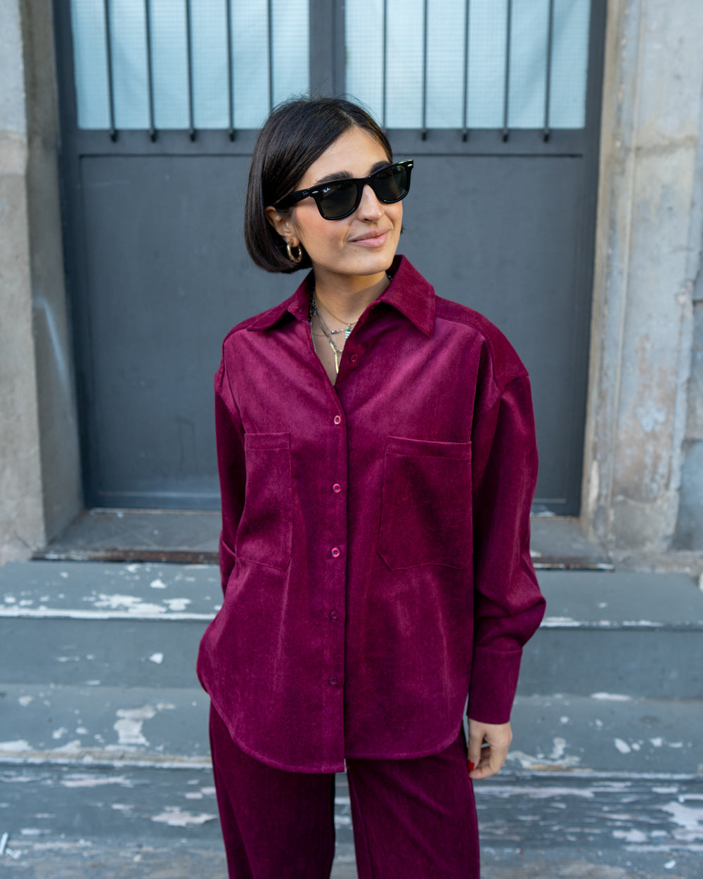 CAMICIA BRUNA BORDEAUX